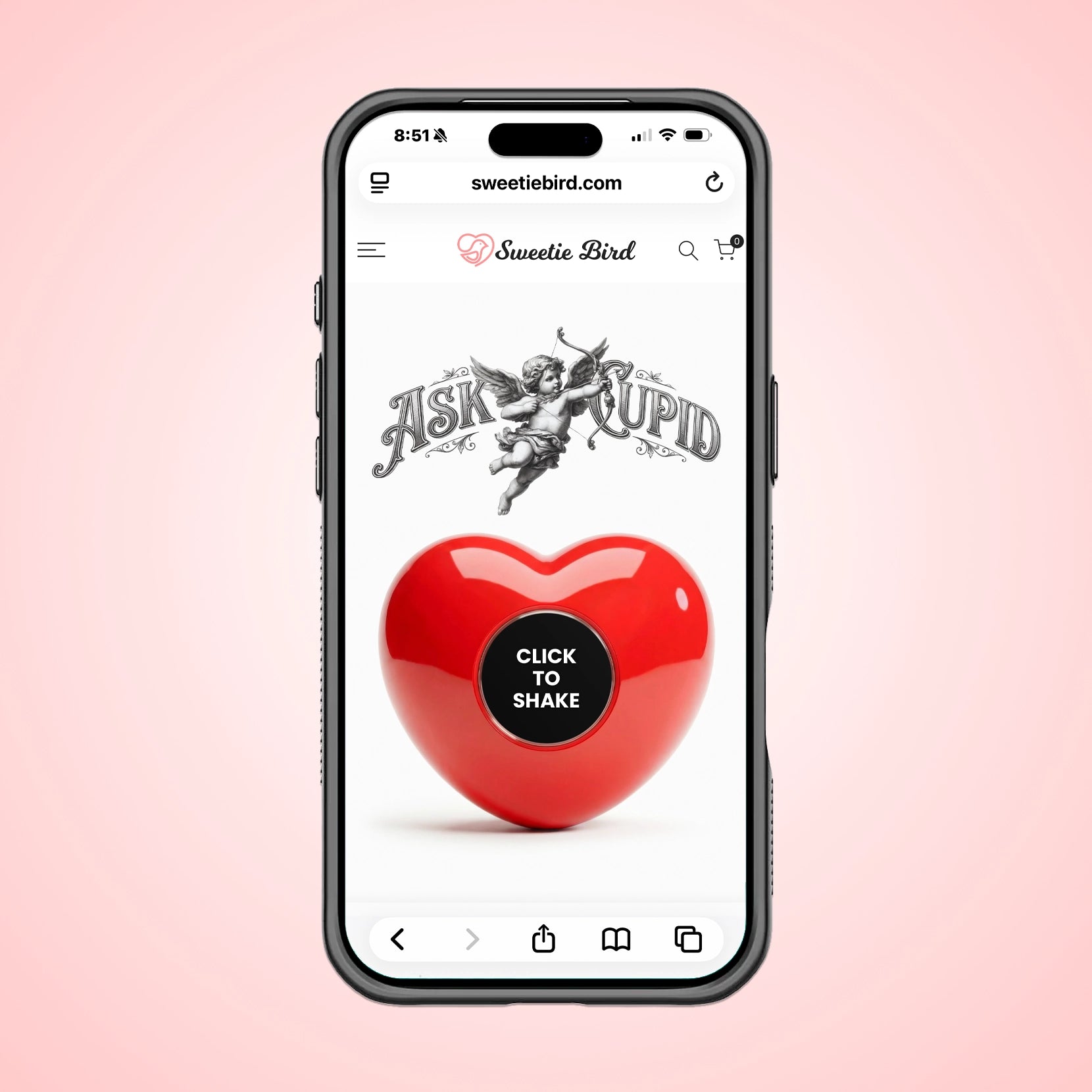 Ask Cupid™ QR Code T-Shirt in Black– Let Cupid Answer