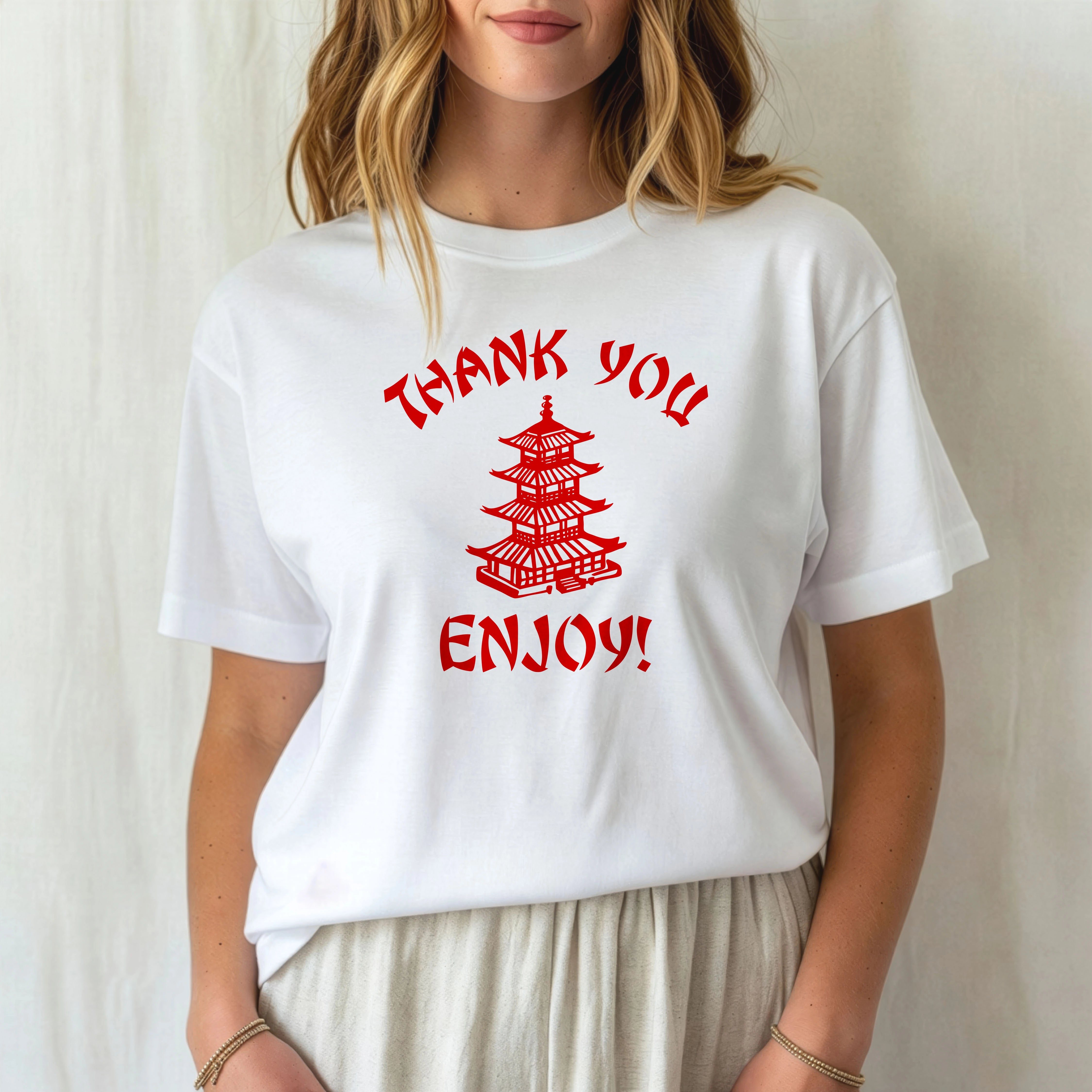 Thank You Enjoy Tee With Interactive QR-Code