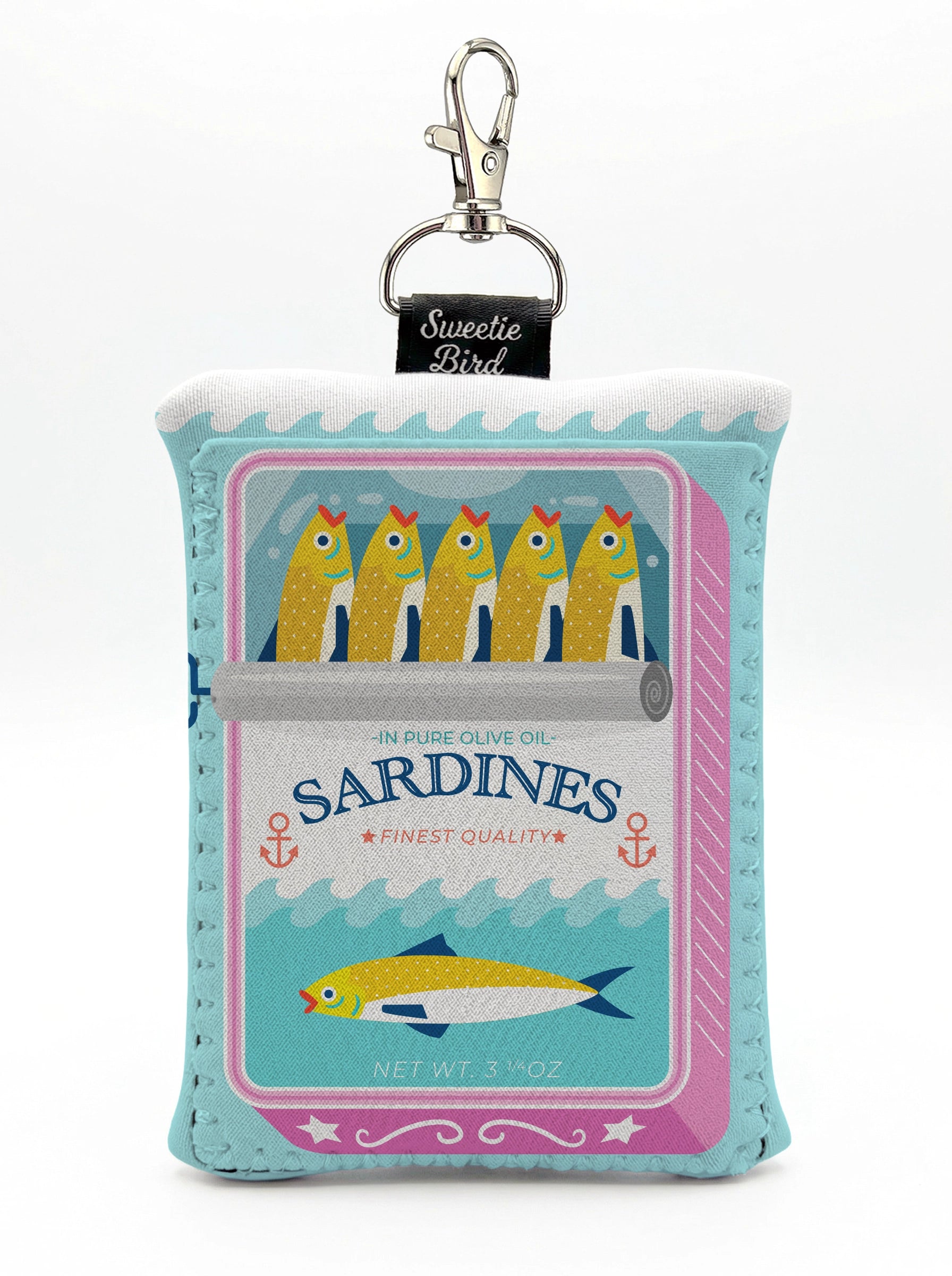 Sardine Neoprene Keychain Pouch